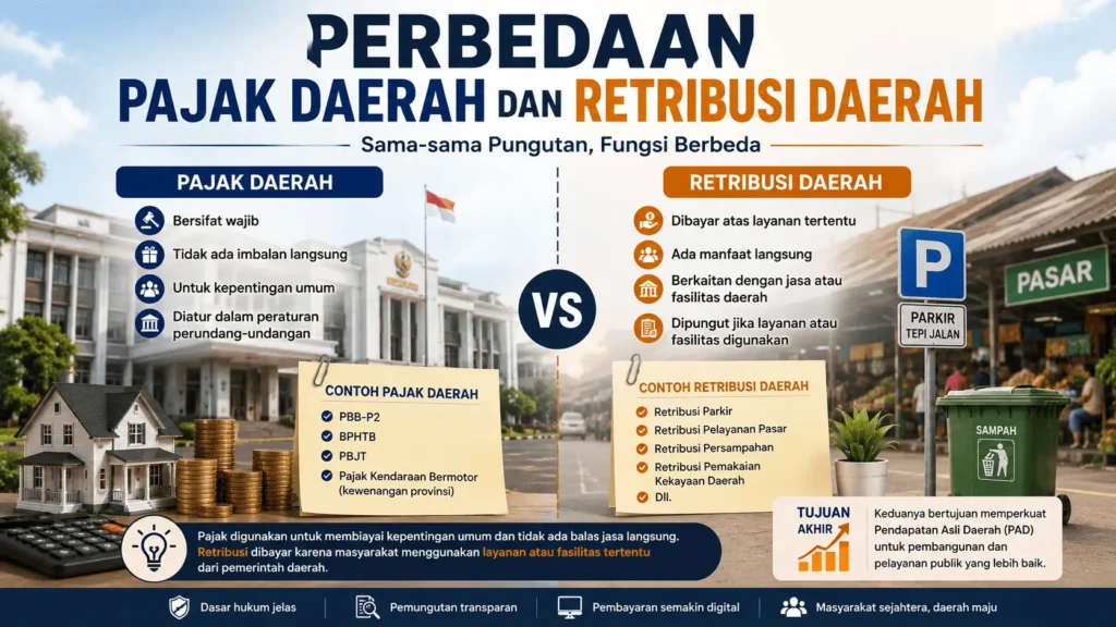 Pajak Daerah, Retribusi Daerah, PAD, Pendapatan Asli Daerah, PBB-P2, BPHTB, Pajak Daerah dan Retribusi, HKPD, BPKPD, Literasi Pajak